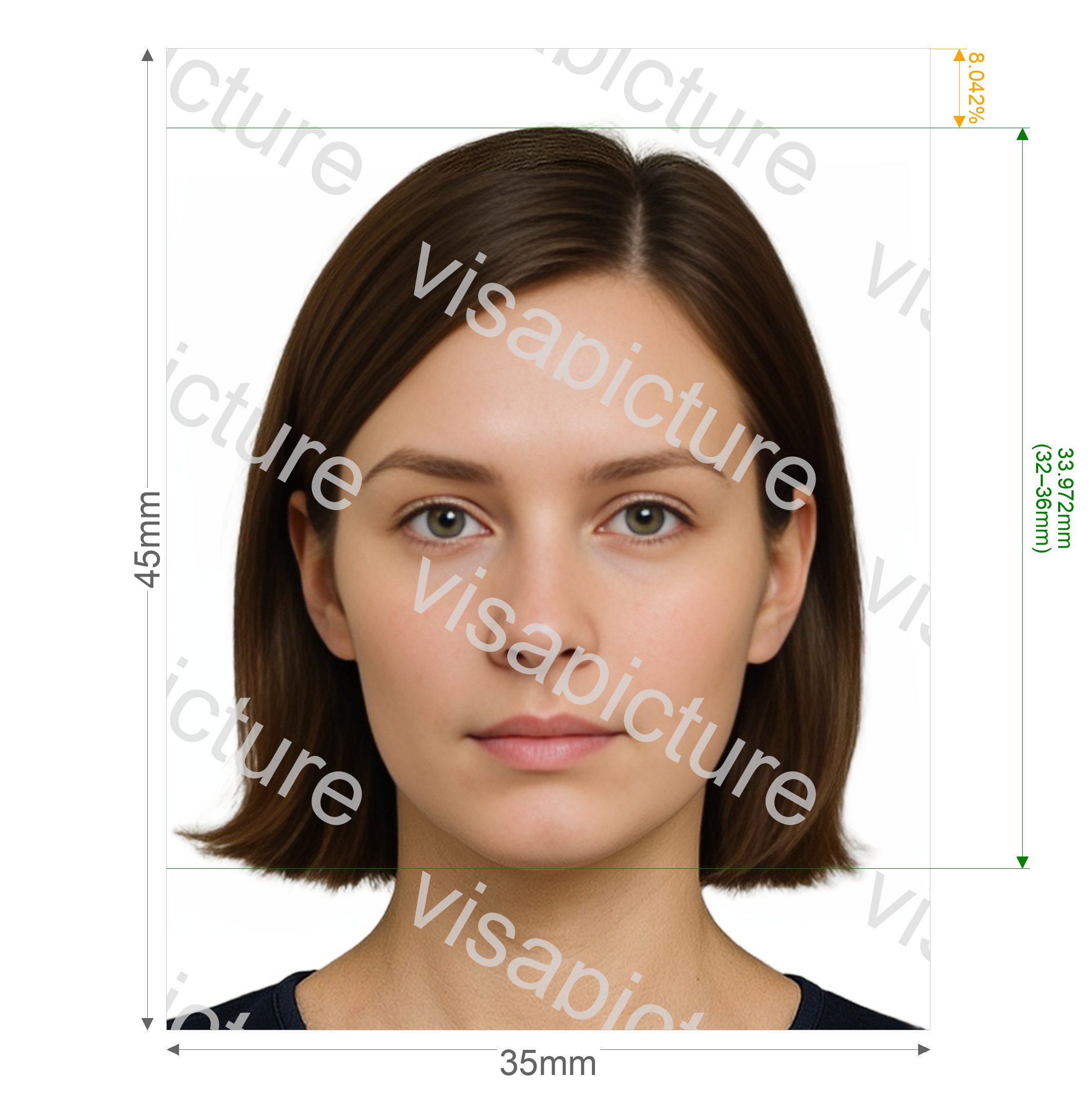 Czech Republic Czechia In Karta 35x45 mm photo after processing - compliant 35.0x45.0mm result