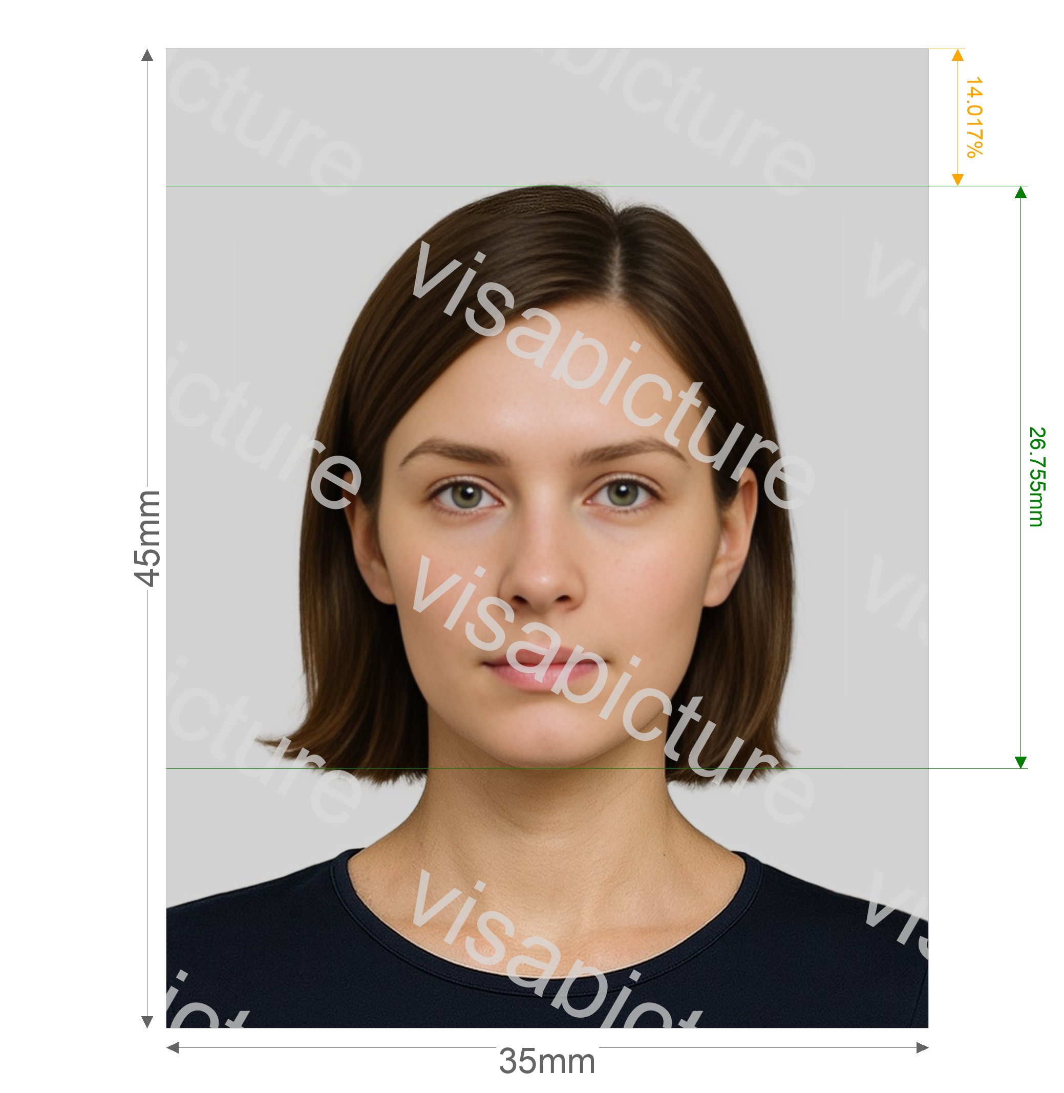 Denmark Denmark Passport for kk.dk 35x45mm (3.5x4.5 cm) photo after processing - compliant 35.0x45.0mm result