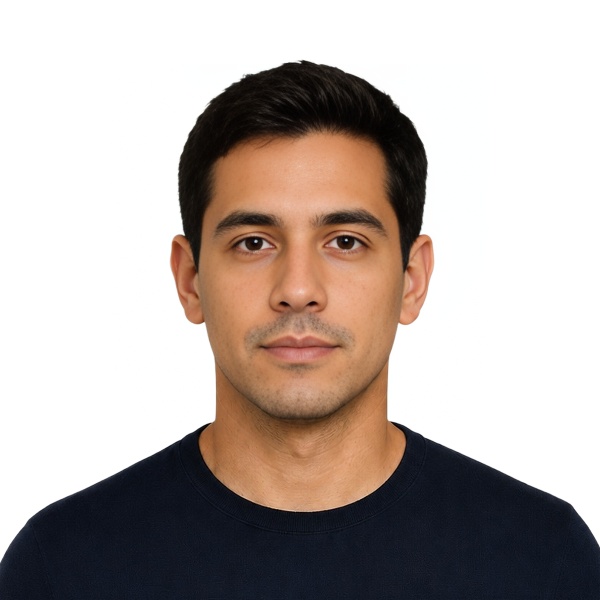 DJ Djibouti visa 2x2 inches (51x51 mm, 5x5 cm) photo example — 50×50mm white background, AI-processed result