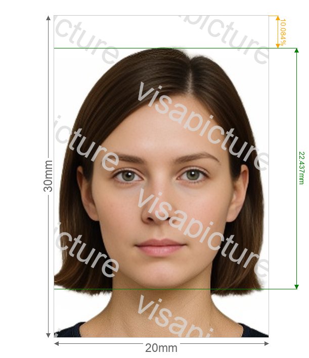 Ethiopia Identification Card for Ethiopian Origin 2x3 cm (20x30 mm) photo after processing - compliant 20.0x30.0mm result