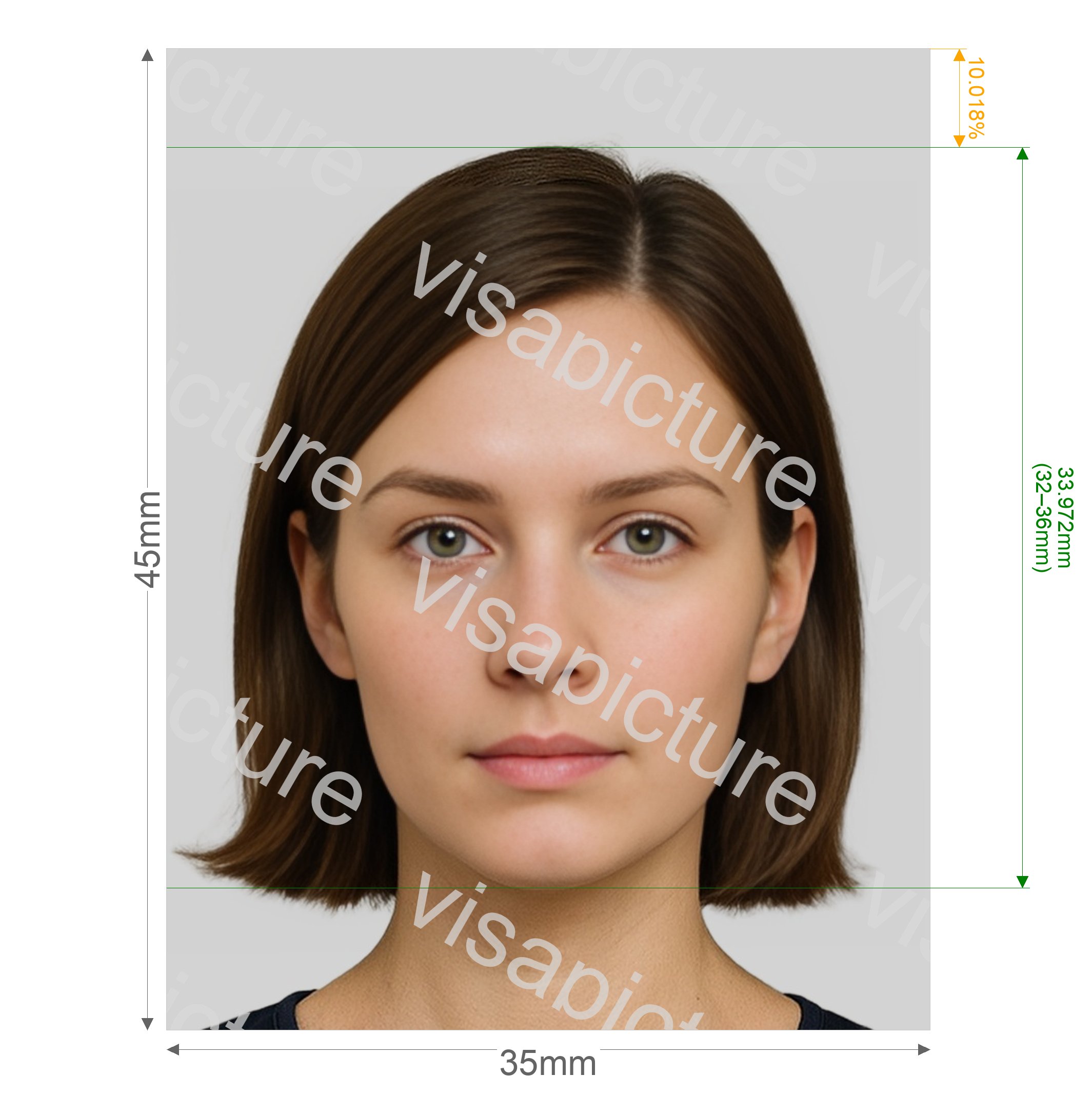Australia Australia adult proof of age card 35x45 mm (3.5x4.5 cm) photo after processing - compliant 35.0x45.0mm result