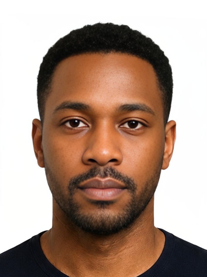 GW Guinea-Bissau e-visa photo example — 30×40mm white background, AI-processed result