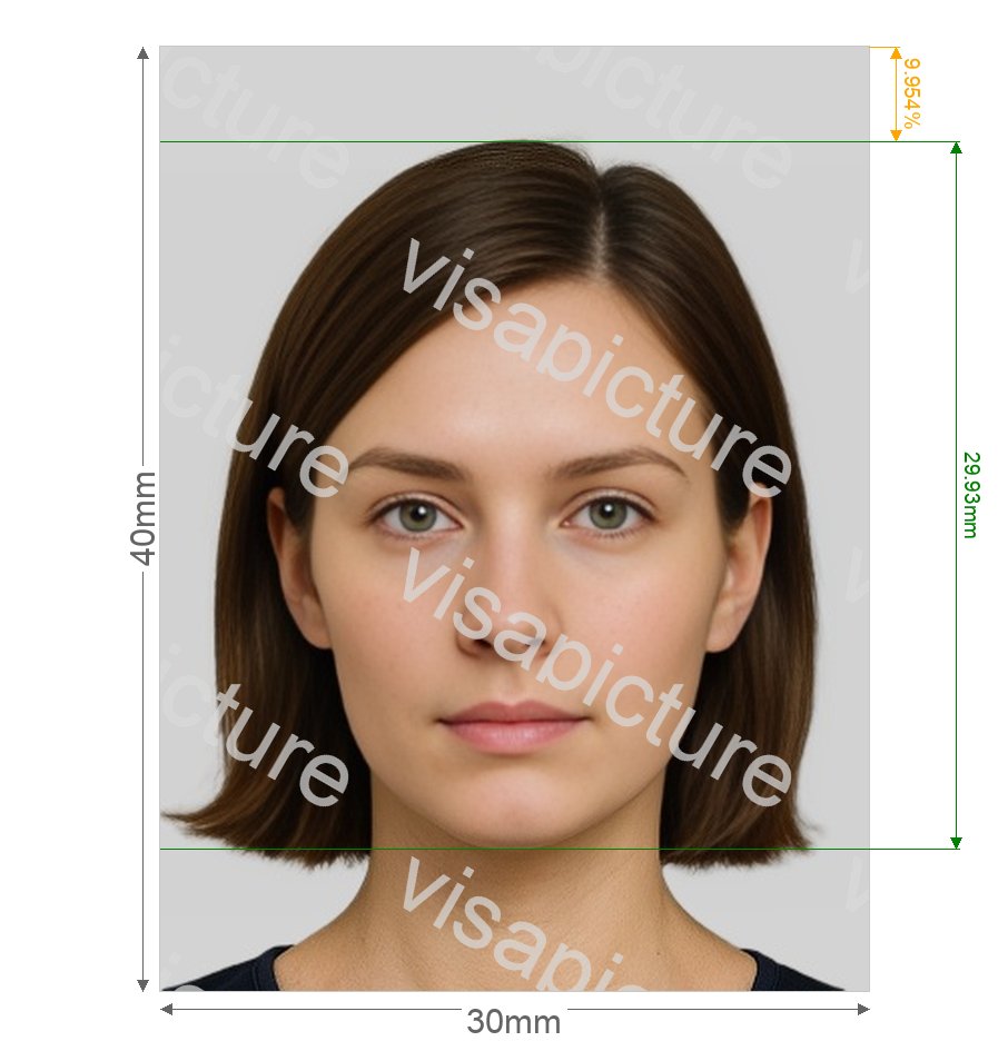 Japan Japan Residence Card or Certificate of Eligibility 30x40 mm photo after processing - compliant 30.0x40.0mm result