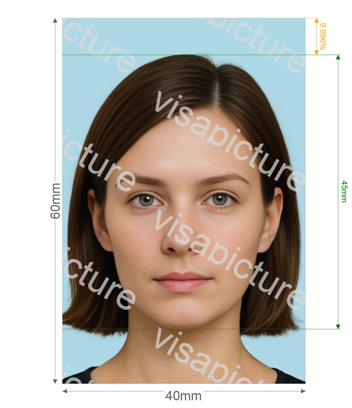 Kuwait Kuwait driving license 4x6 cm blue background photo after processing - compliant 40.0x60.0mm result