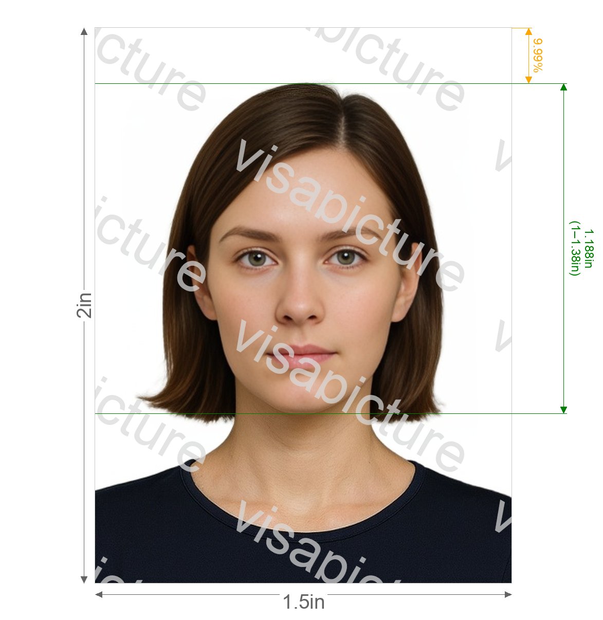 Malaysia Myanmar Permanent Residence 1.5x2 inches photo after processing - compliant 38.1x50.8mm result