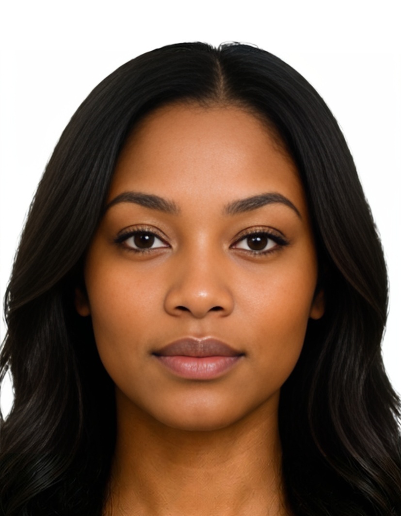 Bangladesh Bangladesh passport application 45x35 mm (4.5x3.5 cm) photo example — 35×45mm white background, AI-processed result