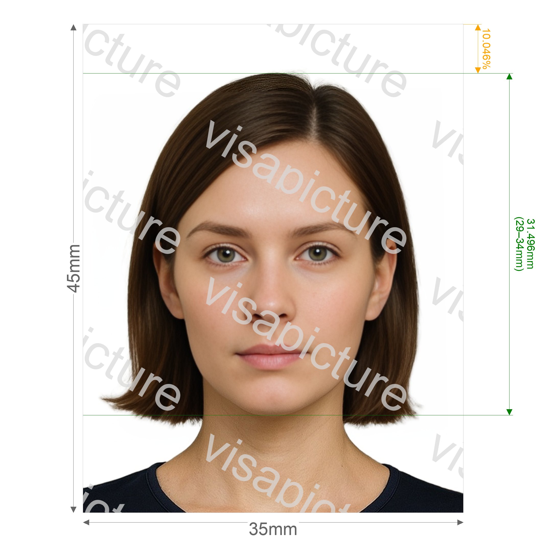 Pakistan Pakistan CNIC 35x45 mm photo after processing - compliant 35.0x45.0mm result