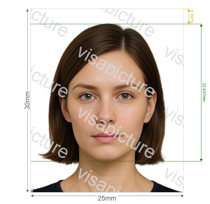 Bangladesh Bangladesh passport 30x25 mm (3x2.5 cm) photo after processing - compliant 25.0x30.0mm result