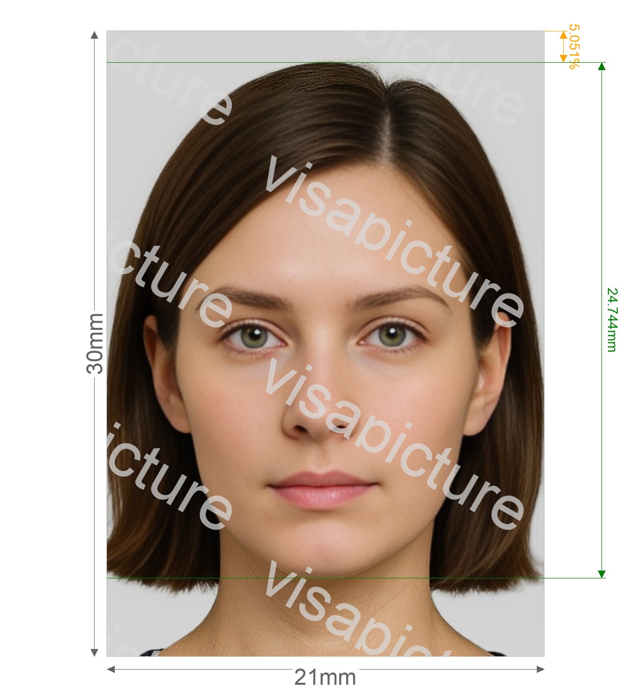 Russia Russia driving license 21x30 mm photo after processing - compliant 21.0x30.0mm result