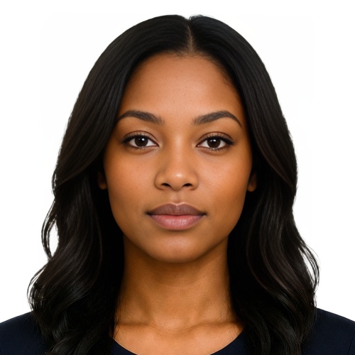 RW Rwanda East Africa Tourist Visa online photo example — 42×42mm white background, AI-processed result