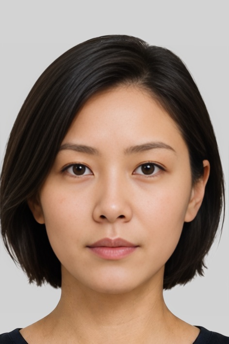Saudi Arabia Saudi Arabia work permit 4x6 cm photo example — 40×60mm light_grey background, AI-processed result