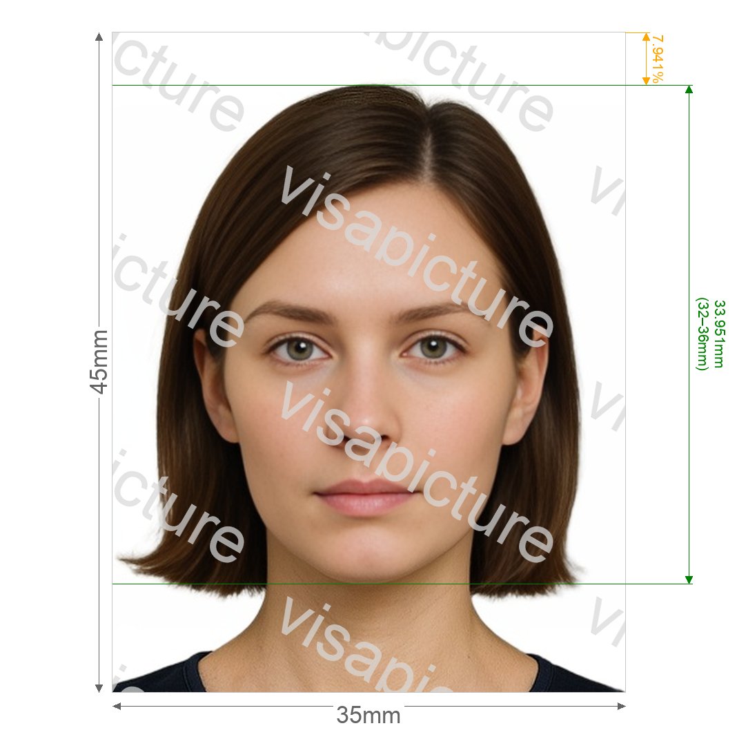 Singapore Singapore Certificate of Identity 35x45 mm (3.5x4.5 cm) photo after processing - compliant 35.0x45.0mm result