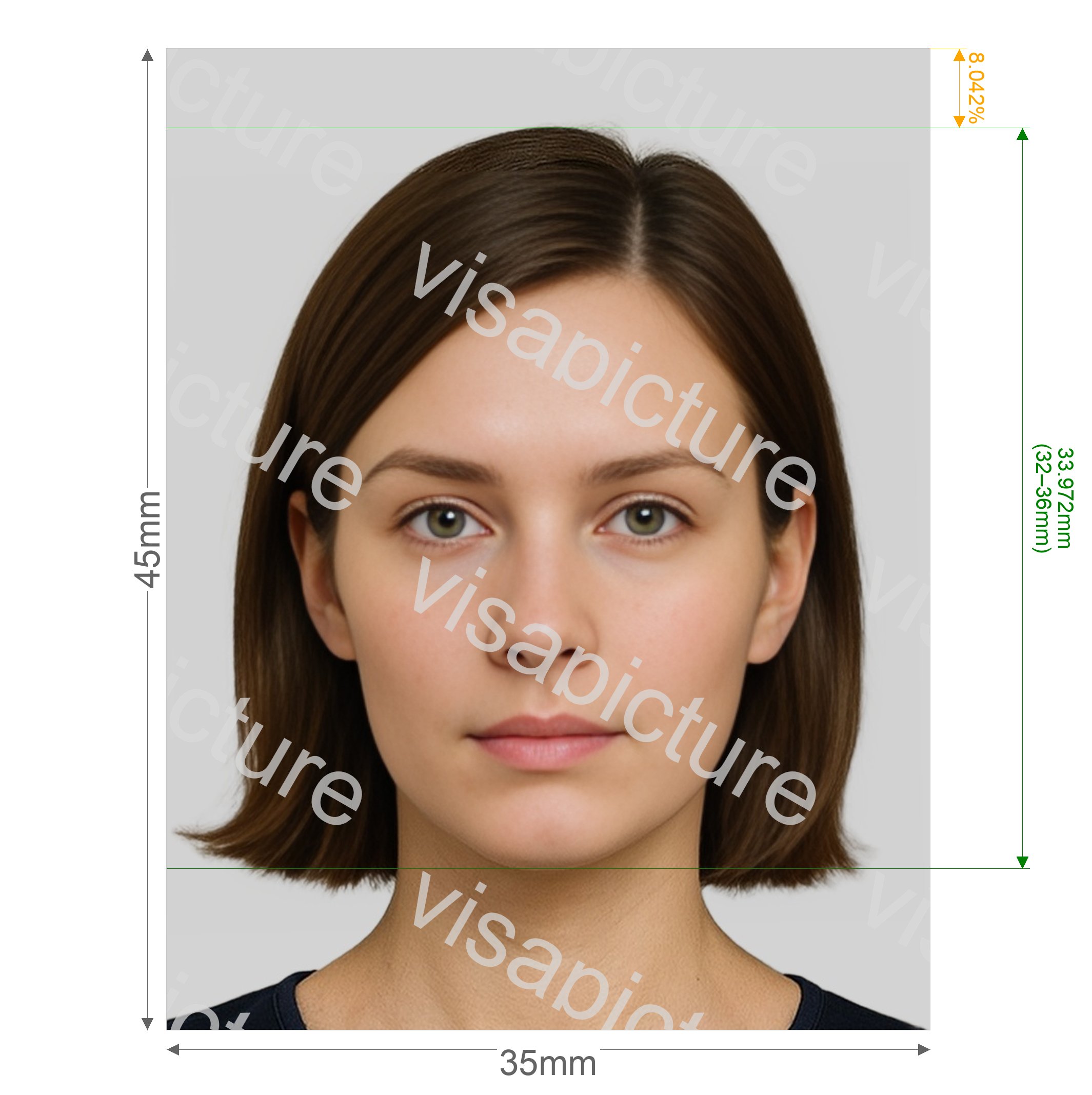 Switzerland Switzerland Visa 35x45 mm (3.5x4.5 cm) photo after processing - compliant 35.0x45.0mm result