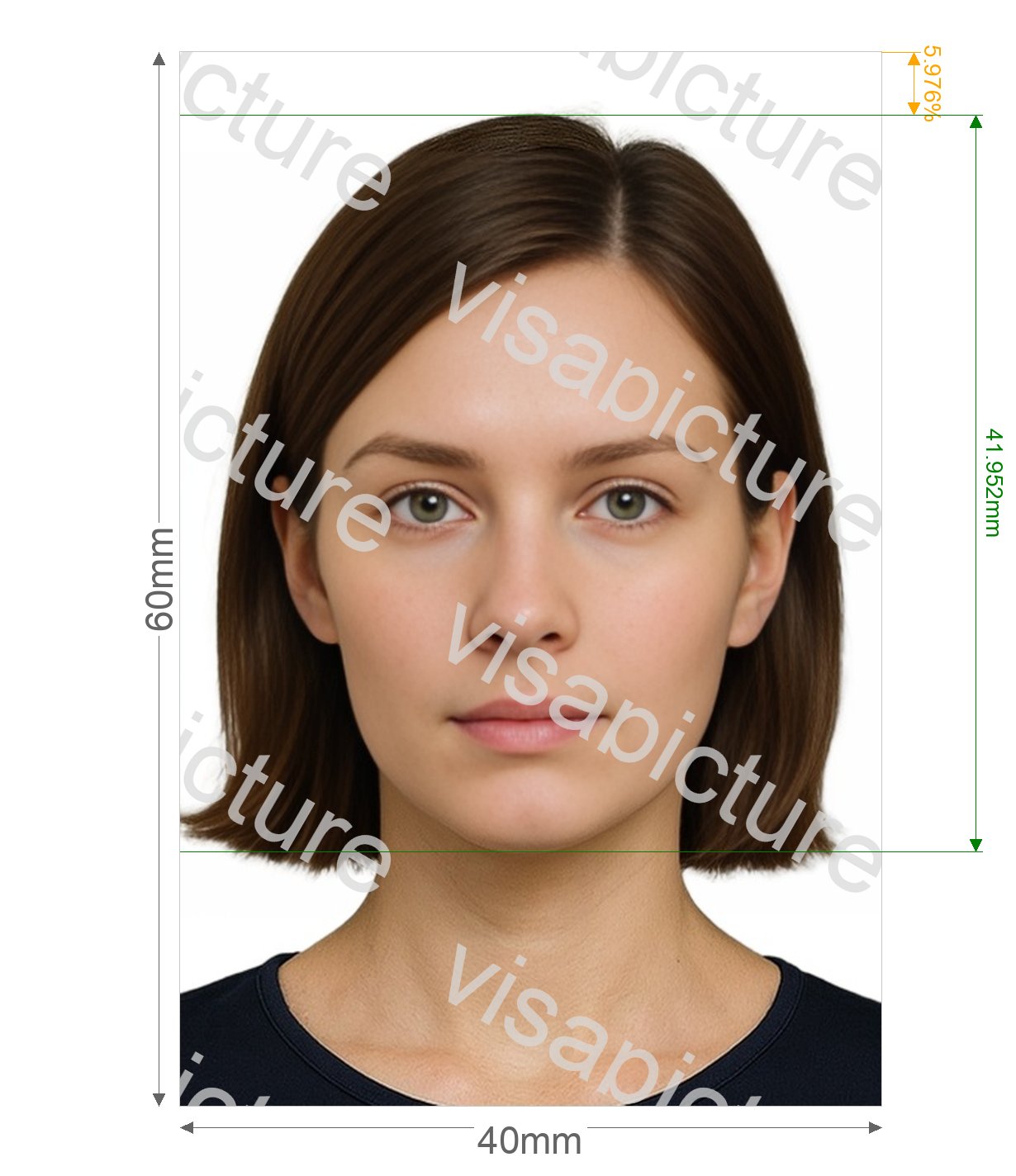 Syria Syrian ID card 40x60 mm (4x6 cm) photo after processing - compliant 40.0x60.0mm result