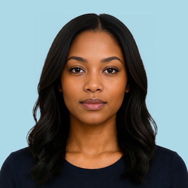 TZ Tanzania Azania Bank 2x2 inch blue backgroound photo example — 50×50mm blue background, AI-processed result