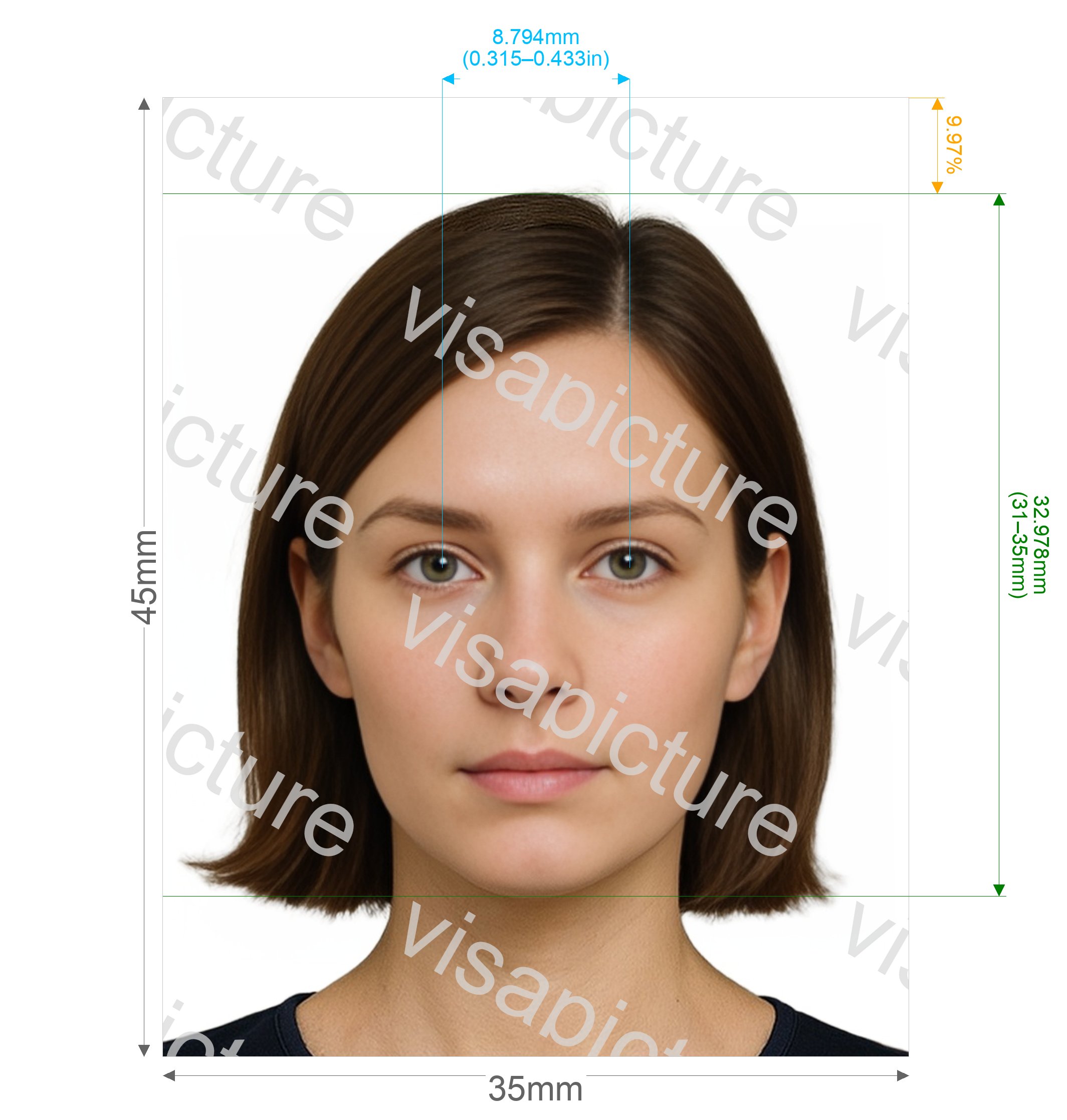 United Arab Emirates UAE ID card online 35x45 mm icp.gov.ae photo after processing - compliant 35.0x45.0mm result