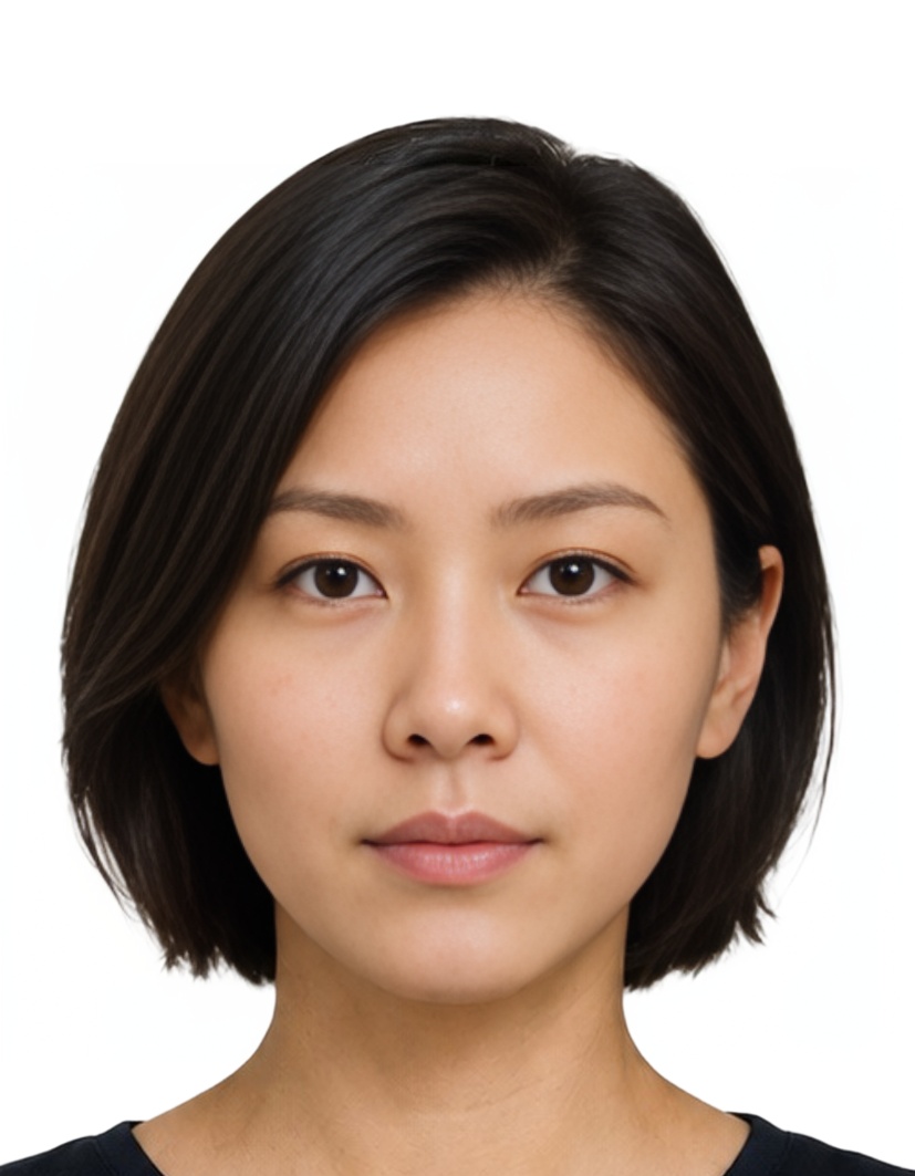 UK UK ID / residence card 45x35 mm (4.5x3.5 cm) photo example — 35×45mm white background, AI-processed result