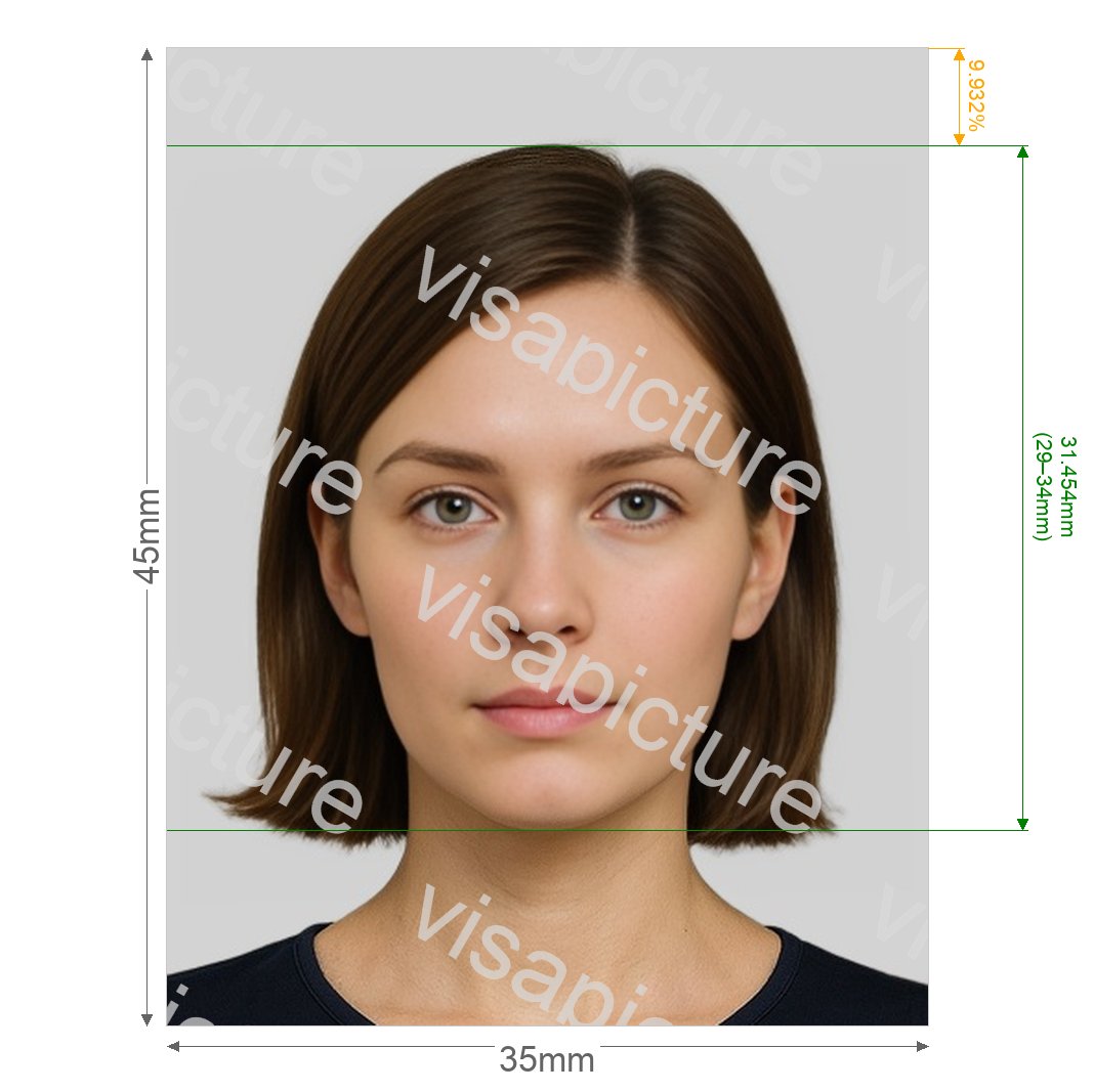 United Kingdom UK Taxicard 35x45 mm photo after processing - compliant 35.0x45.0mm result