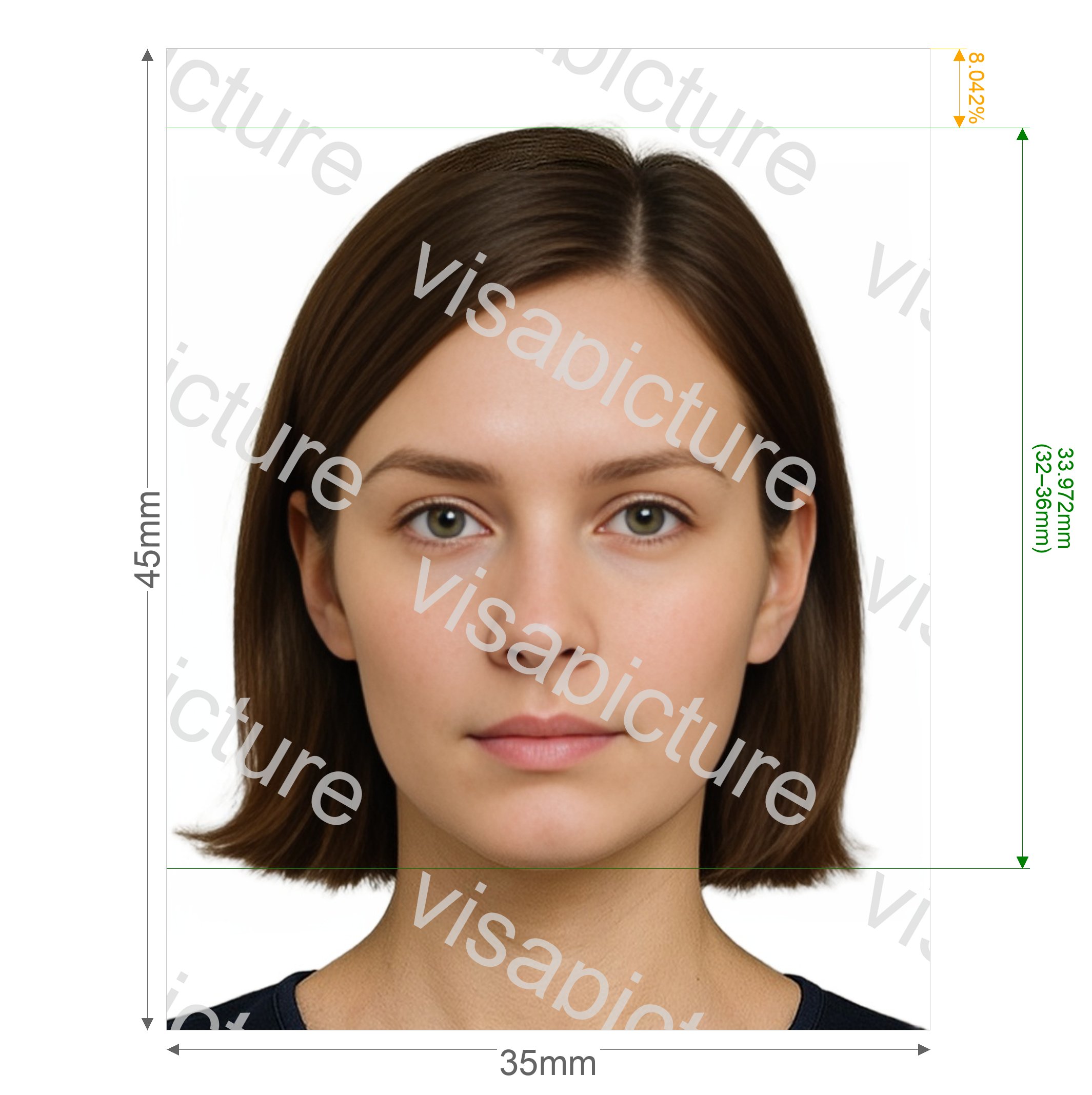Netherlands Antilles Resume Photo 35x45 mm photo after processing - compliant 35.0x45.0mm result