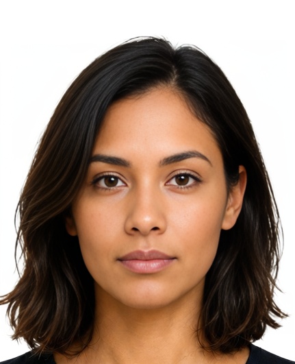 Brazil Brazil visa online 431x531 px photo example — 36×44mm white background, AI-processed result
