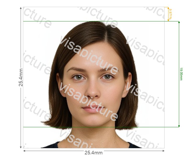 United Nations Millersville University ID Card 300x300 px photo after processing - compliant 25.4x25.4mm result